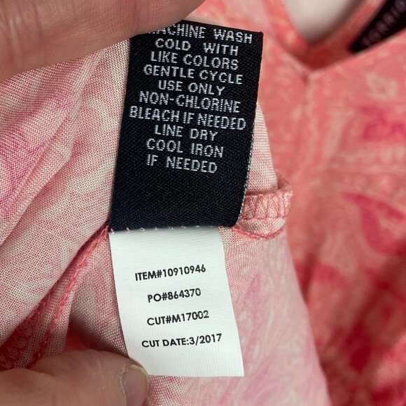 Torrid Coral Floral Print‎ Challis Lattice Back Dress Size 1X Adjustable Tiered - Picture 7 of 12